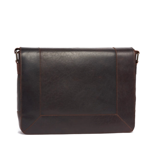 Oran - RH-1303 Codi Rich Leather Work Satched with Flap - Brown