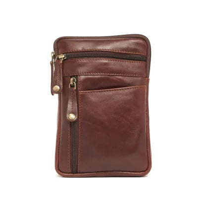 Oran - RH-2360 Mens belt bag with cross body strap - Brandy