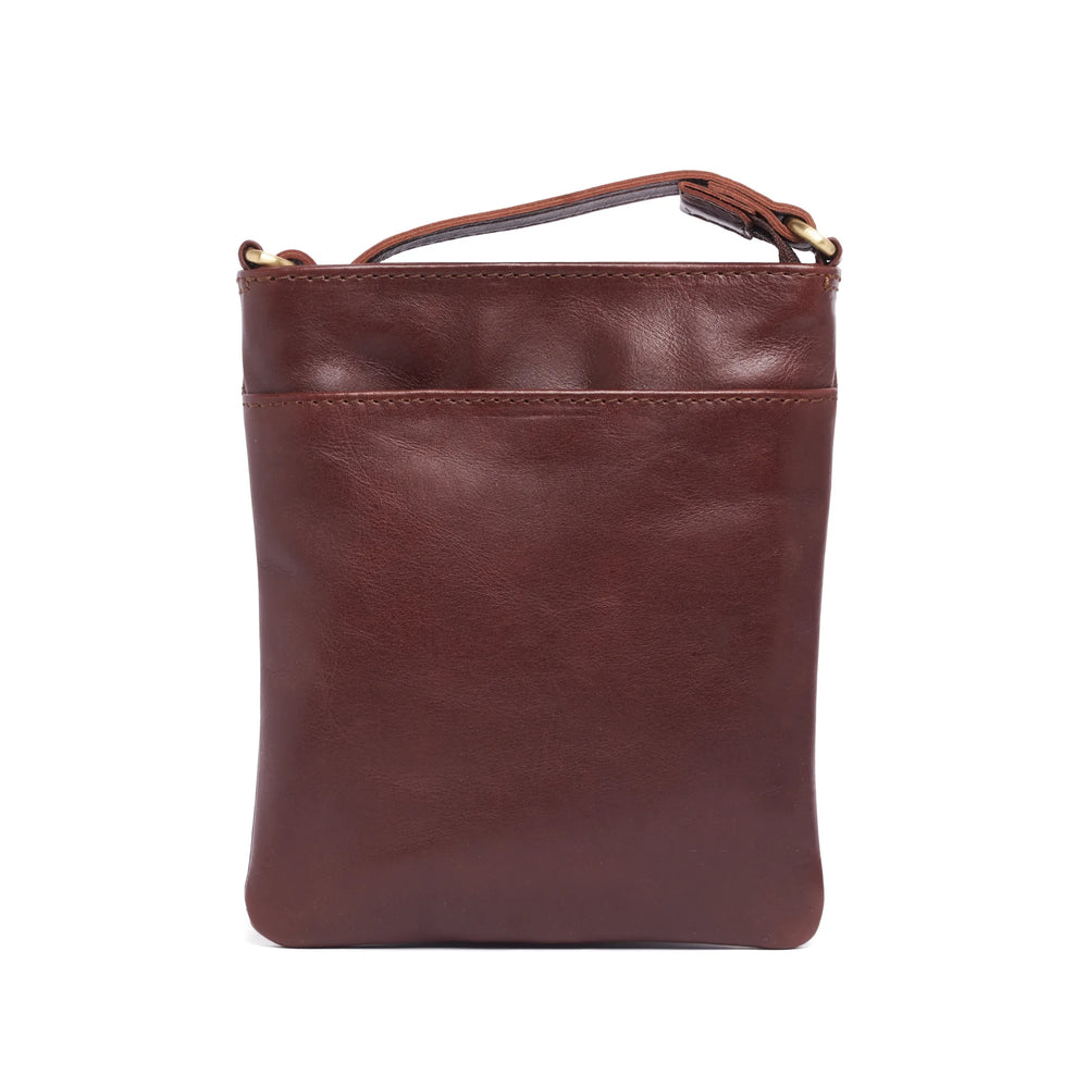 Oran - RH-2362 Adrian Slim Leather Cross Body Bag - Brandy