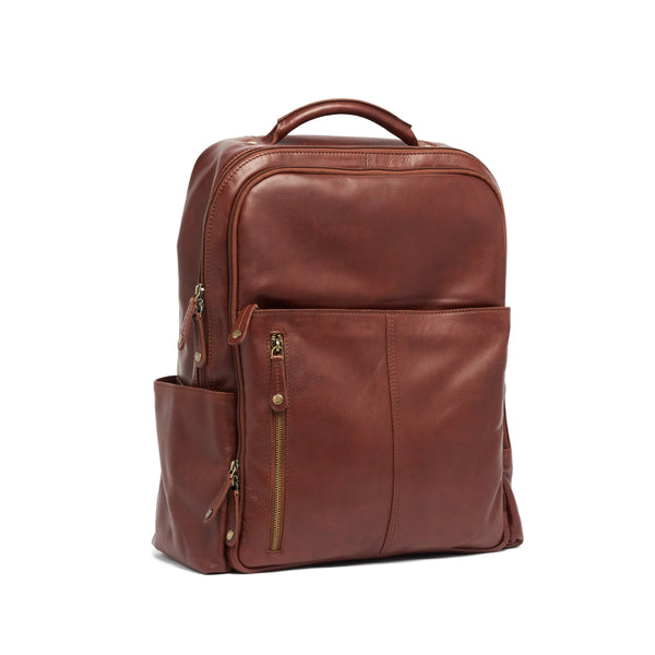 Oran - RH-2364 Xlg Leather Work-Travel Backpack - Brandy