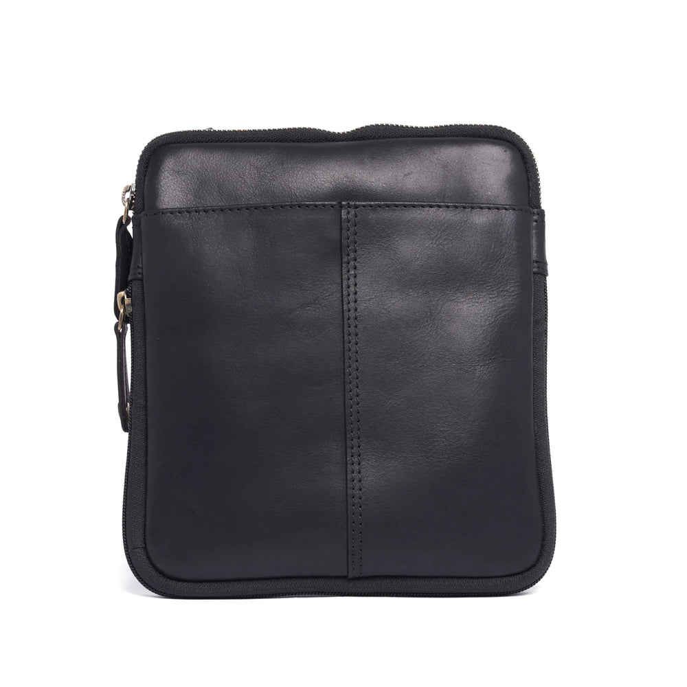 Oran - RH-2365 Cross Body Leather Side Bag - Black