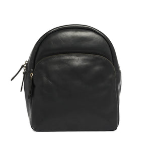 Oran - RH-2368 Small Rounder Leather Backpack - Black