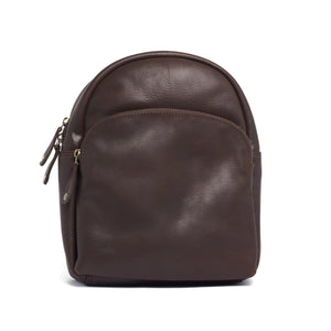 Oran - RH-2368 Small Rounder Leather Backpack - Brown