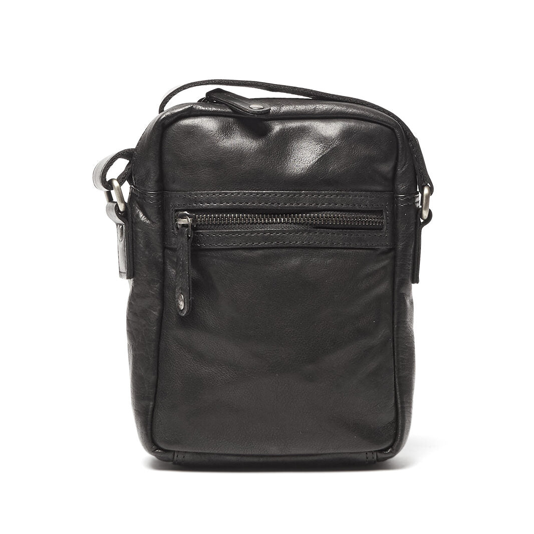 Oran - RH-2624 Copenhagen small side satchel leather bag - Black