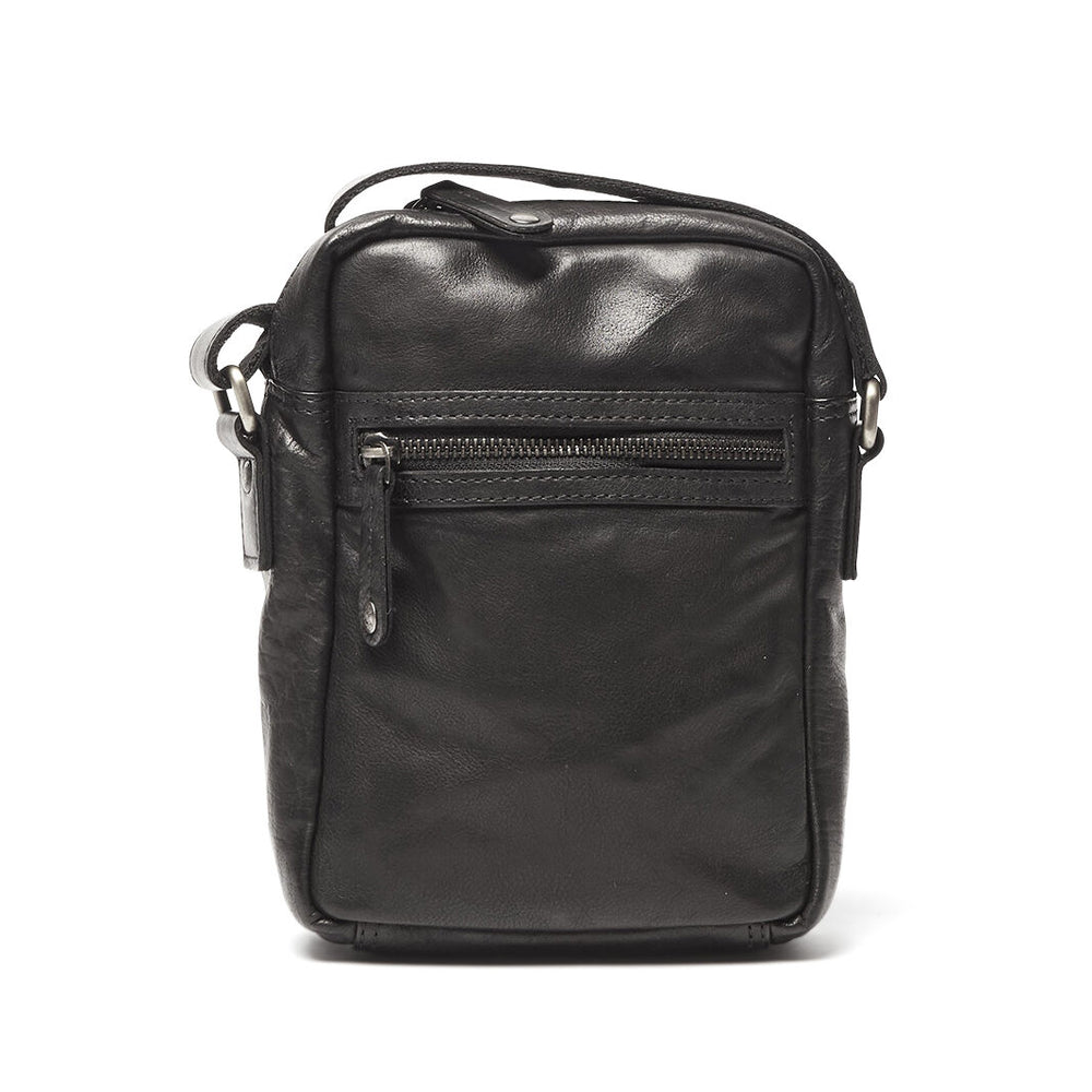 Oran - RH-2624 Copenhagen Small Side Satchel Leather Bag - Black