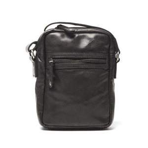 Oran - RH-2624 Copenhagen Small Side Satchel Leather Bag - Black