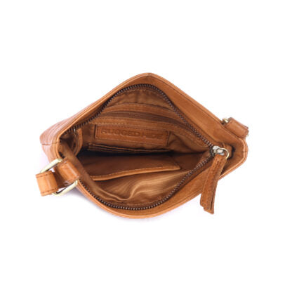Oran - RH-2628 Leeds Leather side sling bag - Brown
