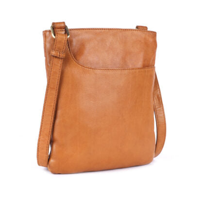 Oran - RH-2628 Leeds Leather side sling bag - Brown