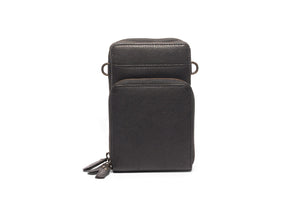 Oran - RH-443 Abigail Leather 3section Phone Bag - Black