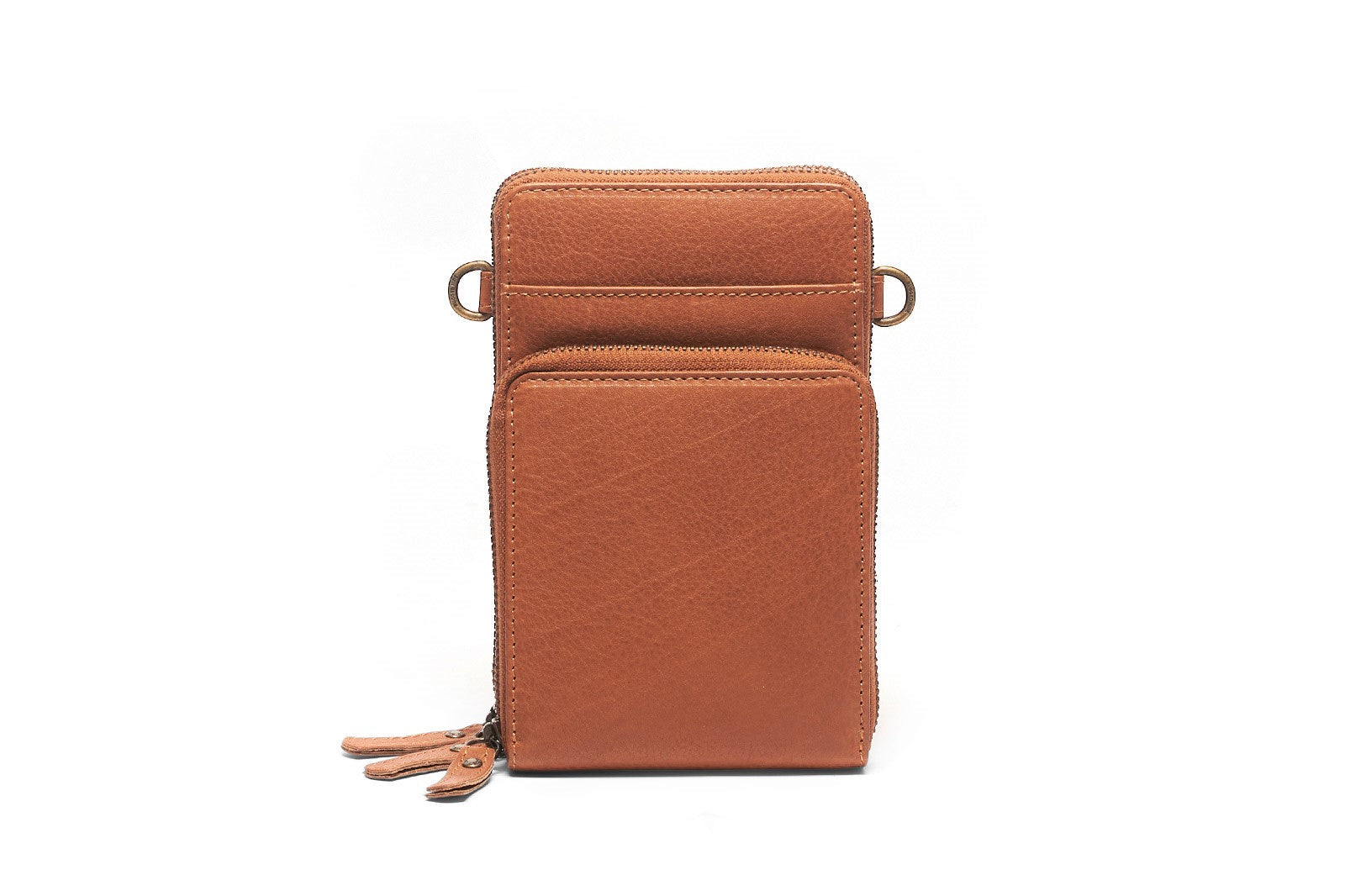Oran - RH-443 Abigail Leather 3section Phone bag - Tan