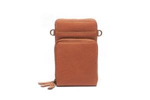 Oran - RH-443 Abigail Leather 3section Phone Bag - Tan