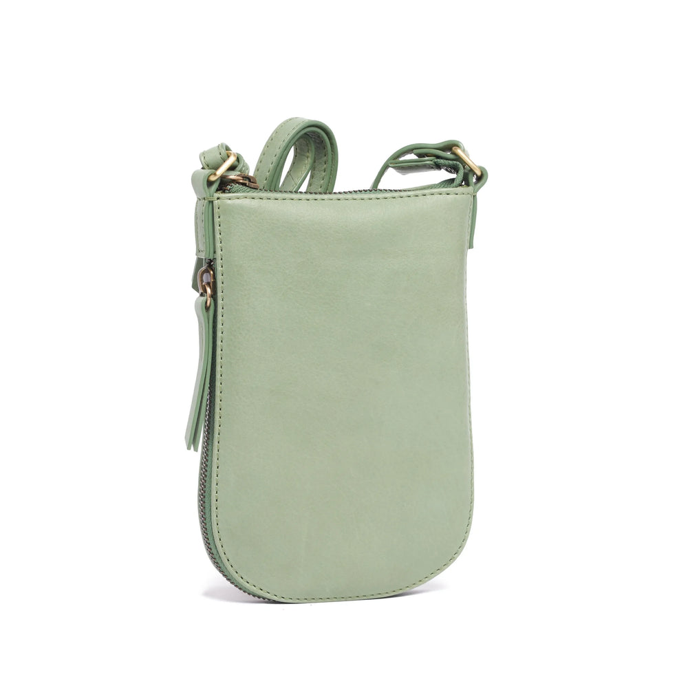Oran - RH4625 Slim Expandable Leather Sidebag - Leaf
