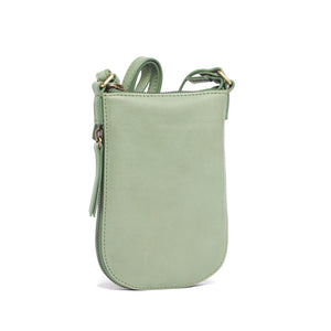 Oran - RH4625 Slim Expandable Leather Sidebag - Leaf