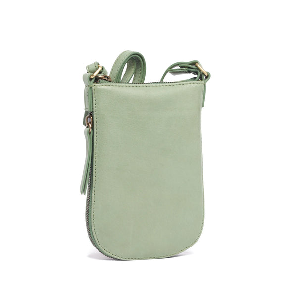 Oran - RH4625 Slim Expandable Leather Sidebag - Leaf