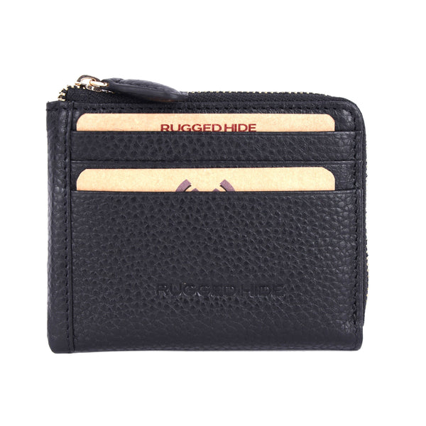 Oran - RH-4834 Augusta Zip Around Coin and Card Wallet - Black