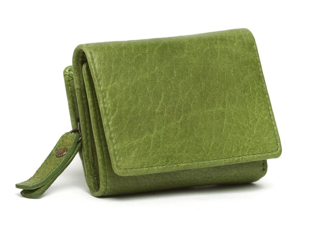 Oran - RH485 Vikky Small RFID leather wallet w Coin section - Apple Green-1