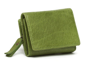 Oran - RH485 Vikky Small RFID Leather Wallet W Coin Section - Apple Green