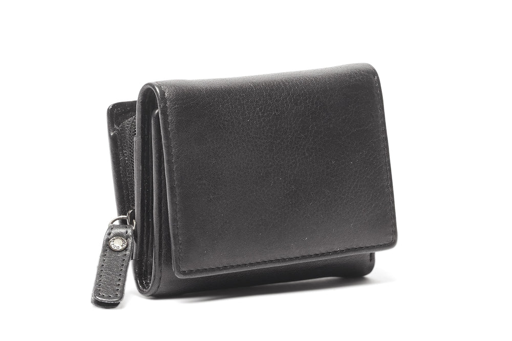 Oran - RH485 Vikky Small RFID Leather Wallet W Coin Section - Navy