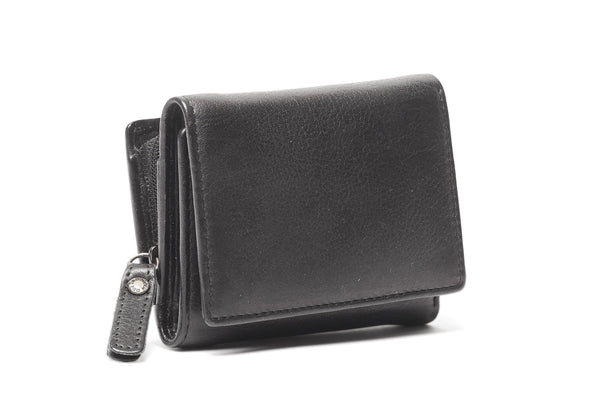 Oran - RH485 Vikky Small RFID Leather Wallet W Coin Section - Navy