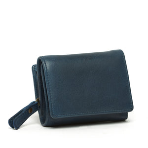 Oran - RH485 Vikky Small RFID Leather Wallet W Coin Section - Black
