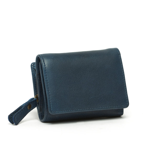 Oran - RH485 Vikky Small RFID Leather Wallet W Coin Section - Black