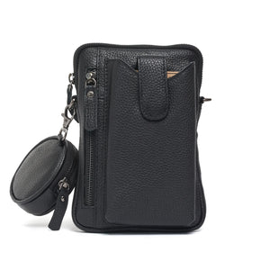 Oran - RH-4915 Sandy Phone Bag with Removable Coin Case - Black