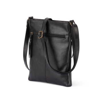 Verona - RVSB-001 Sling leather sidebag - Black - 0