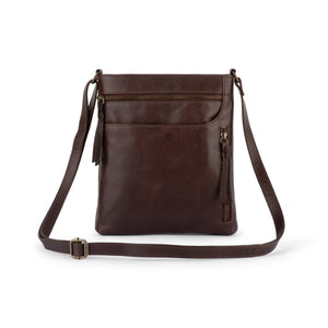 Verona - RVSB-001 Sling Leather Sidebag - Brown