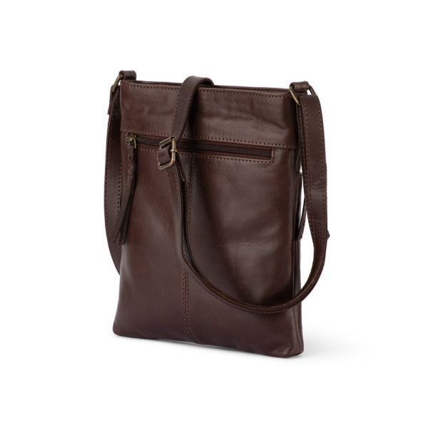 Verona - RVSB-001 Sling Leather Sidebag - Brown