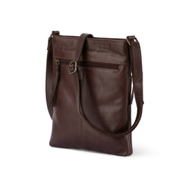 Verona - RVSB-001 Sling leather sidebag - Brown - 0