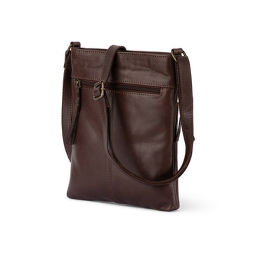 Verona - RVSB-001 Sling leather sidebag - Brown - 0