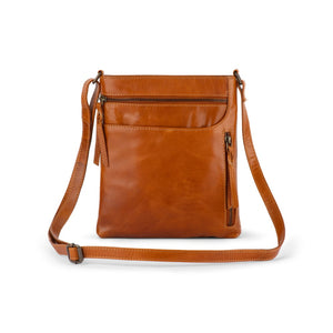 Verona - RVSB-001 Sling Leather Sidebag - Tan