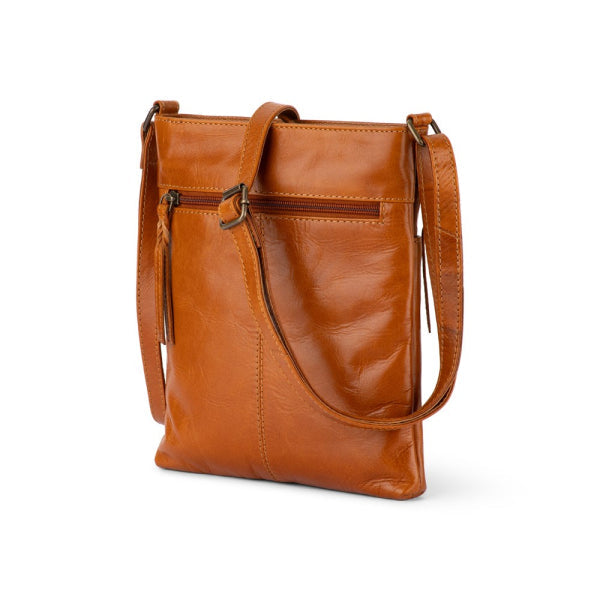 Verona - RVSB-001 Sling Leather Sidebag - Tan
