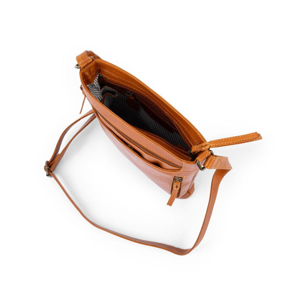 Verona - RVSB-001 Sling Leather Sidebag - Tan