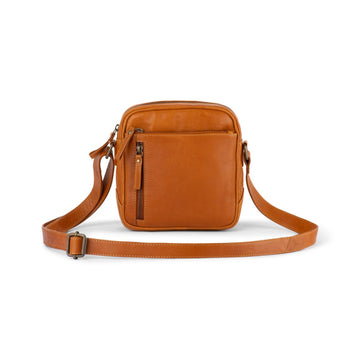 Verona - RVSB-002 Unisex Leather side bag - Tan
