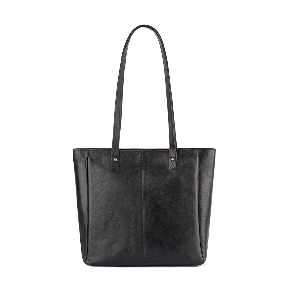 Verona - RVTB0015 Leather Tote - Black