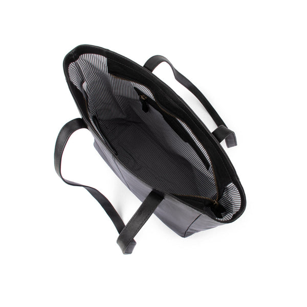 Verona - RVTB0015 Leather Tote - Black