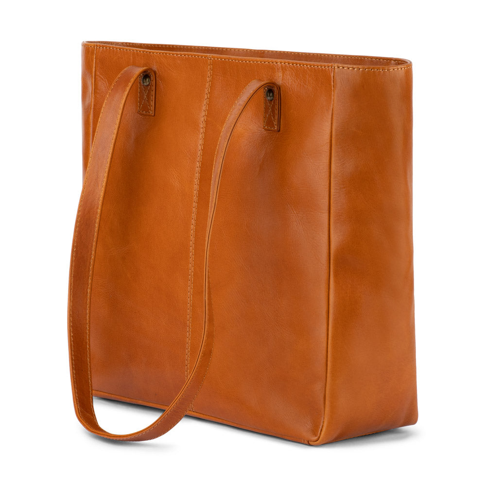 Verona - RVTB0015 Leather Tote - Tan