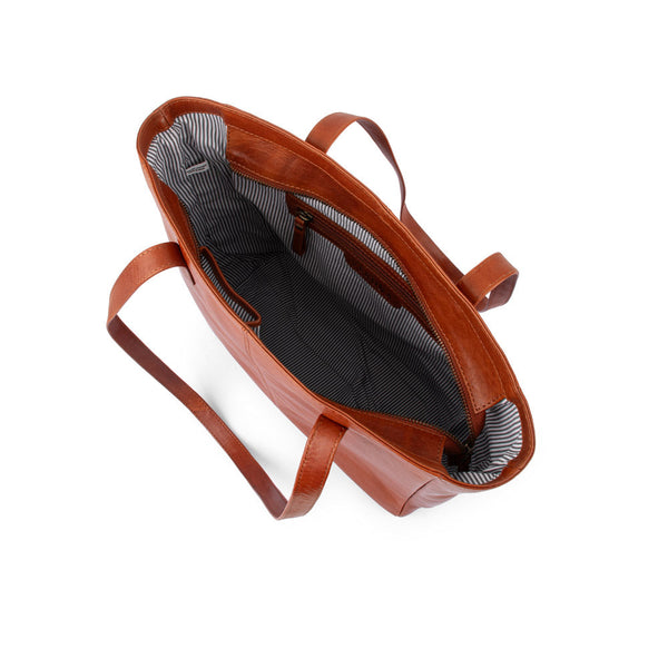 Verona - RVTB0015 Leather Tote - Walnut