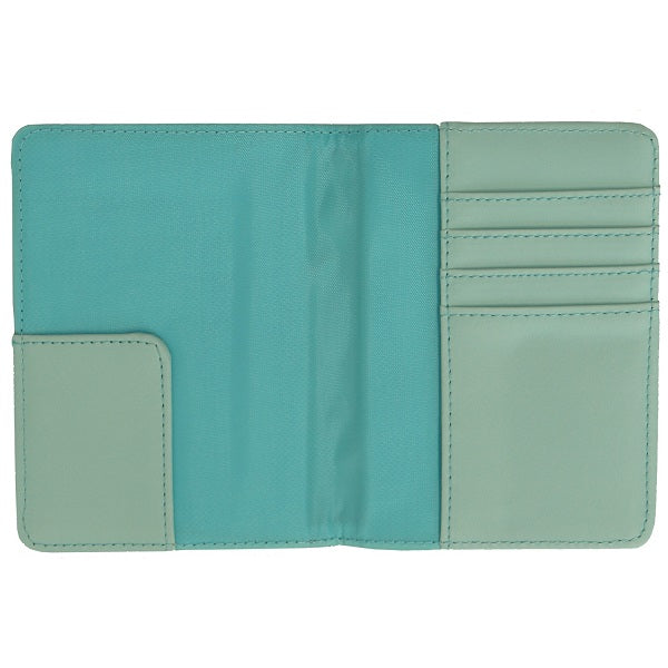 Swiss Equipe - SA-05-F Floral PU passport card holder - Blue