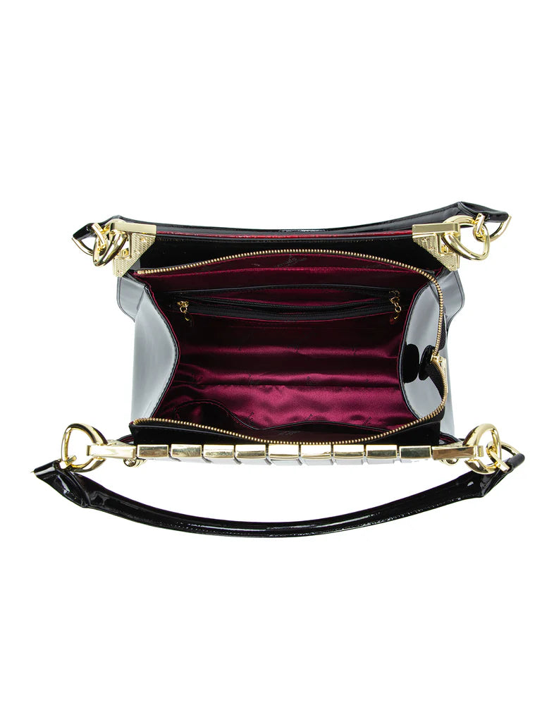 Serenade - H19-7330 Croc Monica Limited Edition Handbag - Cherry