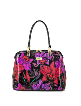 Serenade - SF15-8137 Orchid Triple Compartment Leather Bag - 0