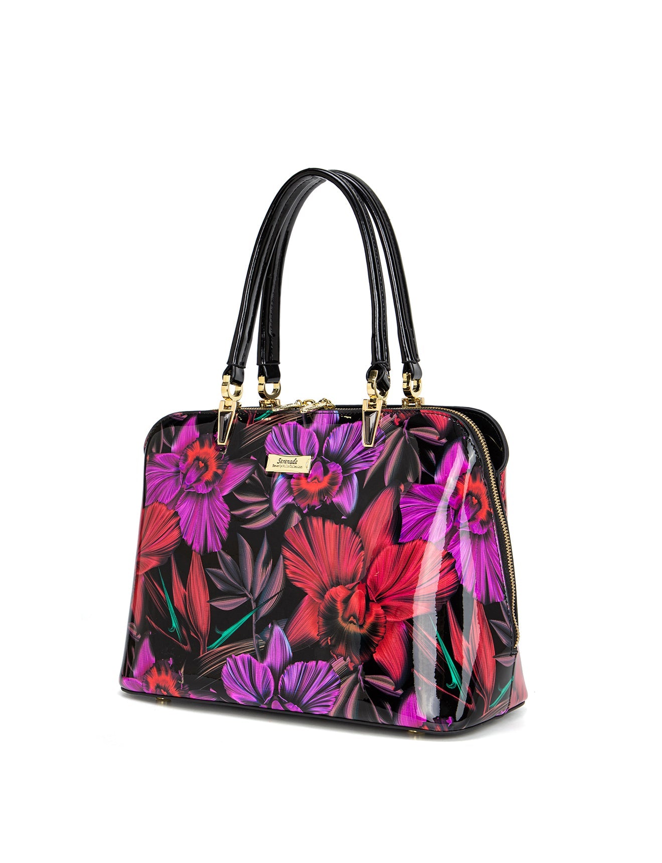 Serenade - SF15-8137 Orchid Triple Compartment Leather Bag