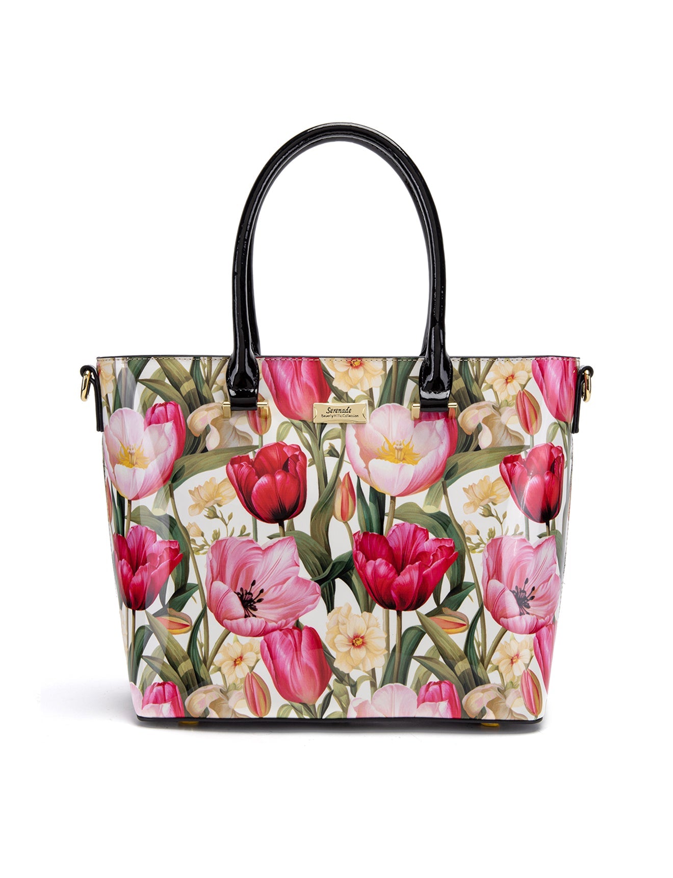 Serenade - SF21-8787 Spring Tulip Patent Leather Grip Handle Bag - 0