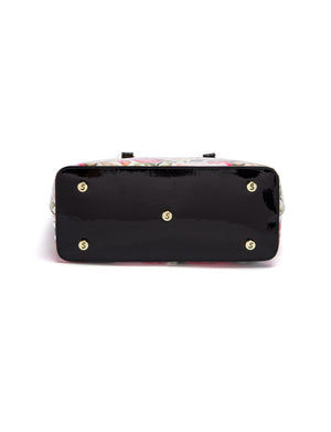 Serenade - SF21-8787 Spring Tulip Patent Leather Grip Handle Bag