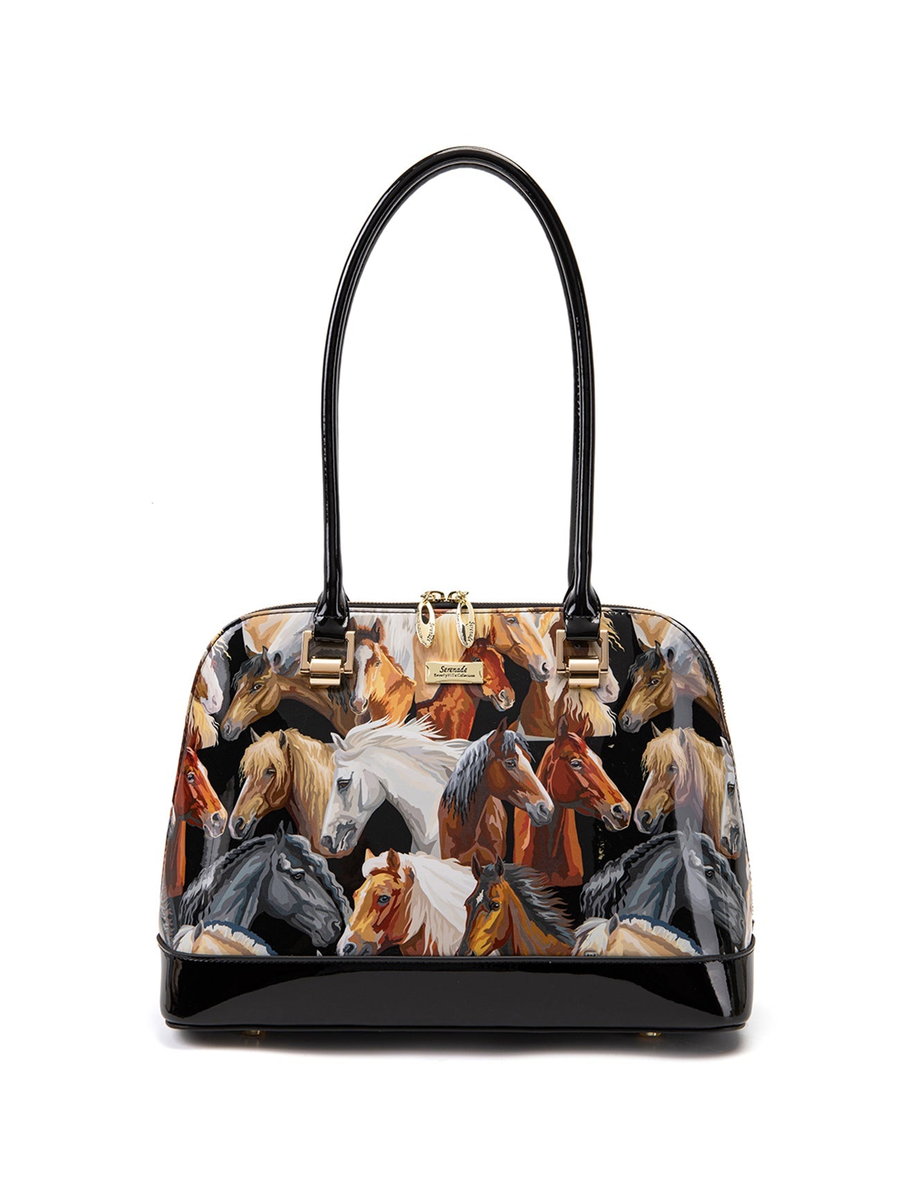 Serenade - SF24-0758 Equestrian Patent Leather Handbag