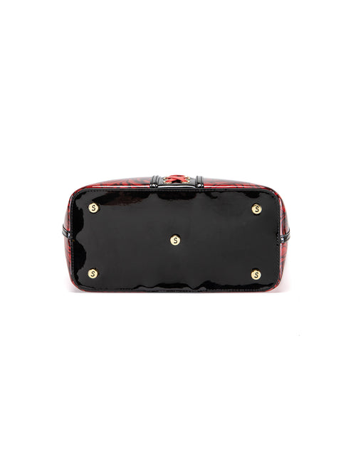 Serenade - SF38-0292 Rose Buds Medium Grip Handle Leather Bag (SP)