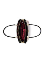 Serenade - SF41-8137 Bouquet triple compartment leather handbag- Flowers