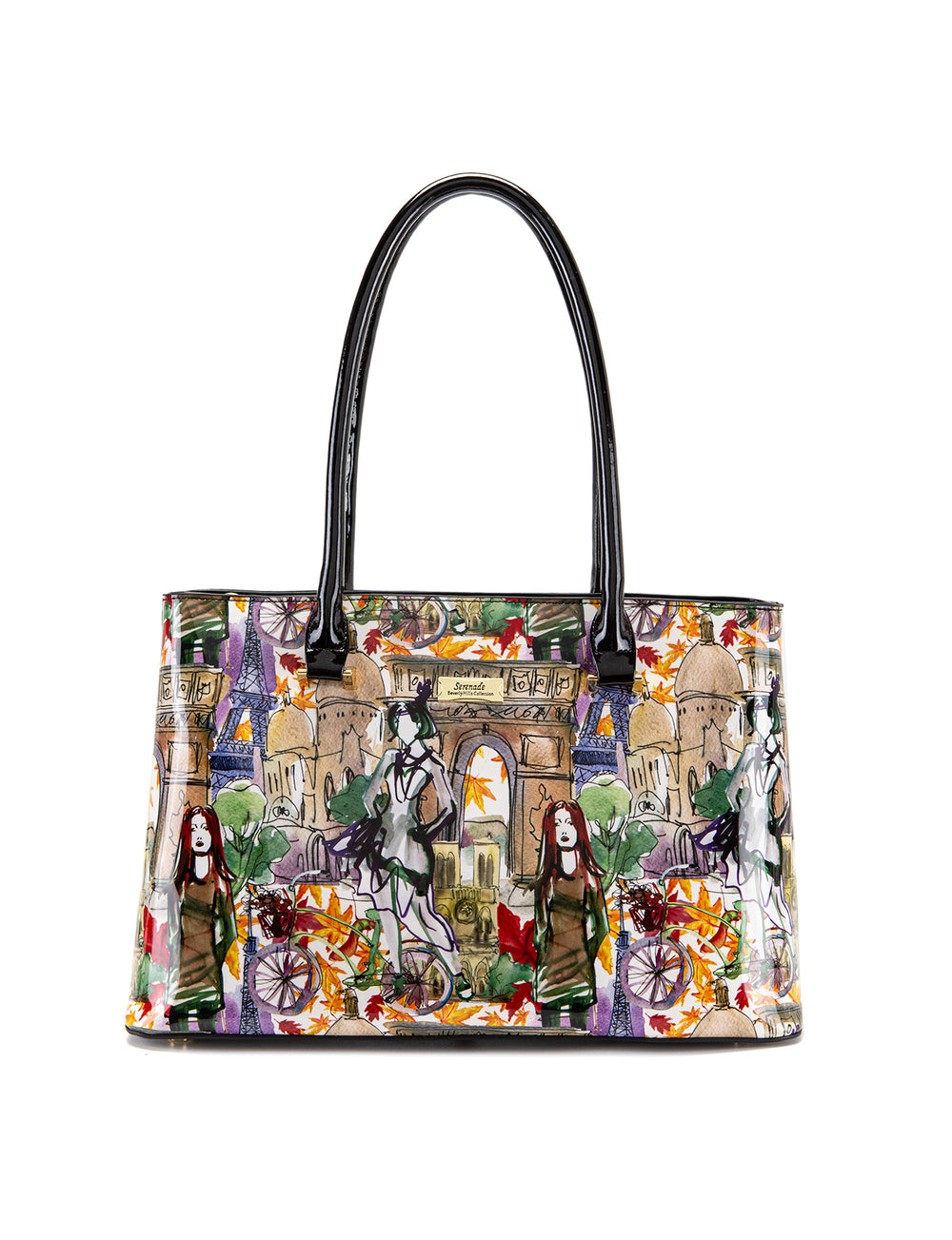 Serenade - SF42-7985 Parisian Patent Leather Shoulder Bag - Paris