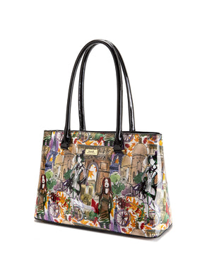 Serenade - SF42-7985 Parisian Patent Leather Shoulder Bag - Paris